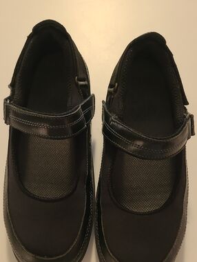 Orthofeet Black Mary Jane Shoes 7